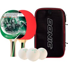 DONIC TOP TEAM 400桌球拍 2入+桌球 3入+收納包組, 788495