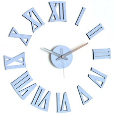 Amigong DIY羅馬數字壁鐘, 粉藍色
