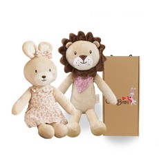 코니베이비 애착인형 아기 베순이 35 + 내친구 사자 차차 55 랜덤 발송 + 선물박스, 혼합 색상, 1세트