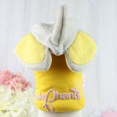 ECODY 寵物專用大象造型連帽背心, 黃色的