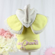 ECODY 寵物專用大象造型連帽背心, 檸檬