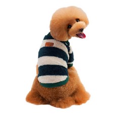 Petnine 狗貓羊絨條紋毛衣, 綠色