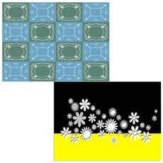 Bellamusic 矽膠餐墊 2入 花卉派對 + 圖案2, 混色, 385 x 285 mm, 2個