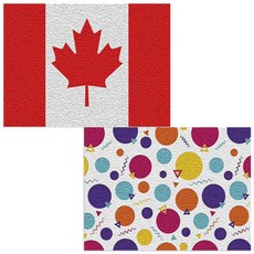 印尼 Bella 矽膠餐墊 2入 蠕動蟲與圓滾滾 + 加拿大國旗, 混合顏色, 385 x 285 mm, 2個