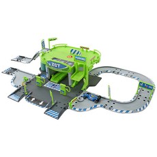 이앤오 변신트랙 주차장 작동완구 세트 주유소, 혼합 색상, 1개