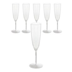 SSGSSAK 塑膠水晶香檳杯, 6入, 1組