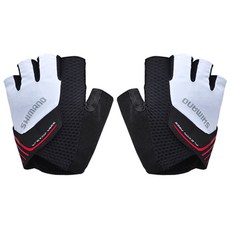 시마노 남성용 이스케이프 자전거 장갑, 화이트, 1개