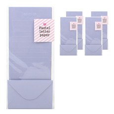 톡톡팬시 파스텔 미니 편지지 6p + 봉투 3p, 바이올렛, 5세트