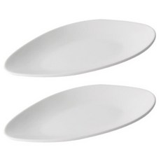 ERATO 鵝卵石造型長盤, 白色, 2入