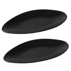 ERATO 鵝卵石造型長盤, 黑色, 2入