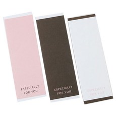 황씨네도시락 이스페셜리 직사각 스티커 화이트 40p + 핑크 40p + 초코 40p, 혼합 색상, 1세트