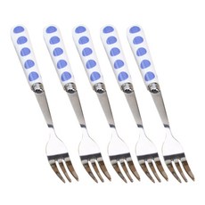 LKmade 骨瓷彩點藍茶叉, 5件, 單品