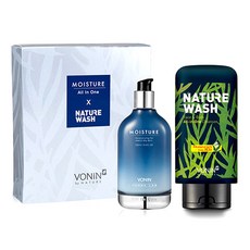 VONIN 多合一保濕+潔面套組, 多合一乳液 100ml + Nature Wash 300ml, 1套