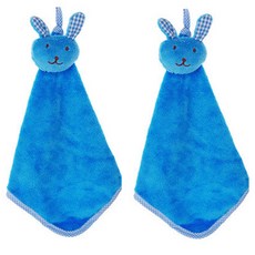 이코디 래빗 벨벳 주방 수건, 블루, 2개