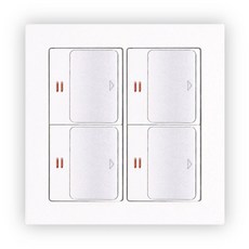 legrand 超寬中4燈型開關白色, 1個