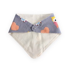 도트레코드 유아동용 그레이부엉이 광목 스카프빕 삼각형