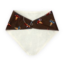 도트레코드 유아동용 비행기브라운 광목 스카프빕 삼각형