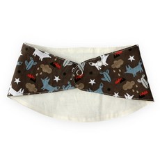 도트레코드 유아동용 북유럽폭스브라운 광목 스카프빕 바나나형