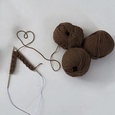 mellow 素色披肩針織線組, 1套, 摩卡