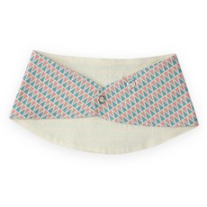 도트레코드 유아동용 핑크스칸 광목 스카프빕 바나나형