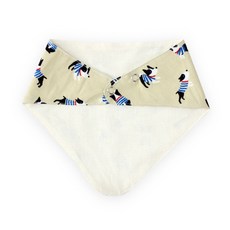 도트레코드 유아동용 메일리도그베이지 광목 스카프빕 삼각형