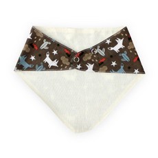 도트레코드 유아동용 북유럽폭스브라운 광목 스카프빕 삼각형