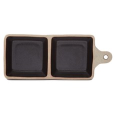 에라토 여울 손잡이 2절 사각 찬기, 흑, 1개