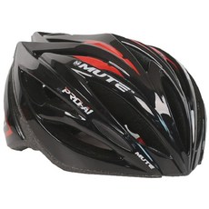 MUTE 亮面安全帽 PRO A_1, 黑色 紅色