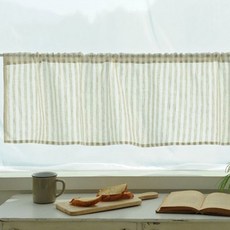 Heim&Heim都市條紋廚房門簾 4種, 米色