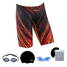 AQUATICA 男款5分泳褲 BH03+泳帽+泳具束口包