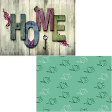 印尼 Bella 矽膠餐墊 2入 木蘭3 綠色 + 溝槽, 混合顏色, 385 x 285 mm, 2個