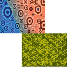 印尼 Bella 矽膠餐墊 2入 藤蔓檸檬 + 圓形2, 混合顏色, 385 x 285 mm, 2個