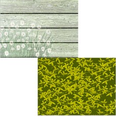 印尼 Bella 矽膠餐墊 2入 藤蔓檸檬 + 復古花卉, 混合顏色, 385 x 285 mm, 2個