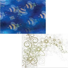 印尼 Bella 矽膠餐墊 2入 花香白 + 蜜蜂, 混合顏色, 385 x 285 mm, 2個