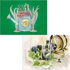 Bellamusic 矽膠餐墊 2入 酒紅色 + 花盆06, 混合色, 385 x 285 mm, 1個