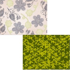 印尼 Bella 矽膠餐墊 2入 藤蔓檸檬 + 黑色與綠色, 混合顏色, 385 x 285 mm, 2個