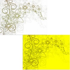 印尼 Bella 矽膠餐墊 2入 花香黃 + 花香白, 混合顏色, 385 x 285 mm, 2個