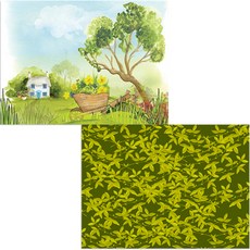 印尼 Bella 矽膠餐墊 2入 藤蔓檸檬 + 悠閒午後, 混合顏色, 385 x 285 mm, 2個