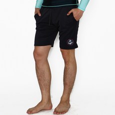 soleil 男款鬆緊配色沙灘褲, 海軍藍