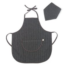 almaeng 女孩童牛仔圍裙+頭巾套組