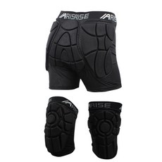 ARISE 護臀+護膝套組AWPS001, 黑色的