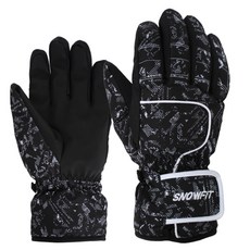 SNOWFIT 男士滑雪手套 SF-GA012, 黑色的