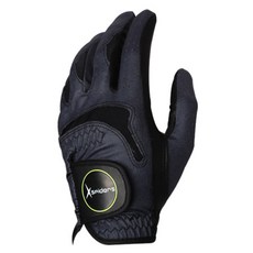 xspiders 男士半羊皮高爾夫球手套 左手用, 黑色, 1個