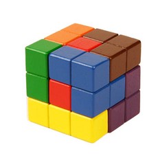 우드피아 2.5cm 칼라 소마큐브, 혼합 색상, 1개