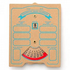 하이타이드 펜코 데스크 다이얼 캘린더, 브라운