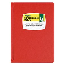 하이타이드 펜코 볼펜꽂이 포함 노트 폴리오 파일 A6, 레드, 1개