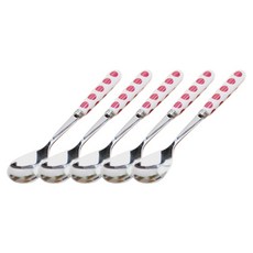 LKmade Bone China彩色圓點粉紅茶匙, 5件, 單品