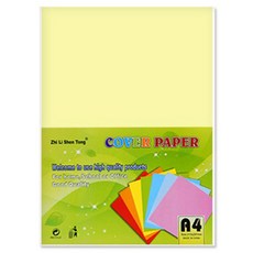 블루마토 A4 색상지 8 COVER PAPER 노랑 110p, 1색, 1개