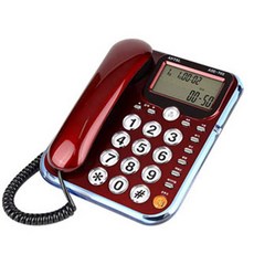 大按鍵有線電話 ASE-702 紅色