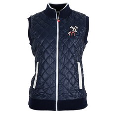 미우골프 여성용 전면 우븐 울 니트 골프 패딩 조끼 AVMI6006